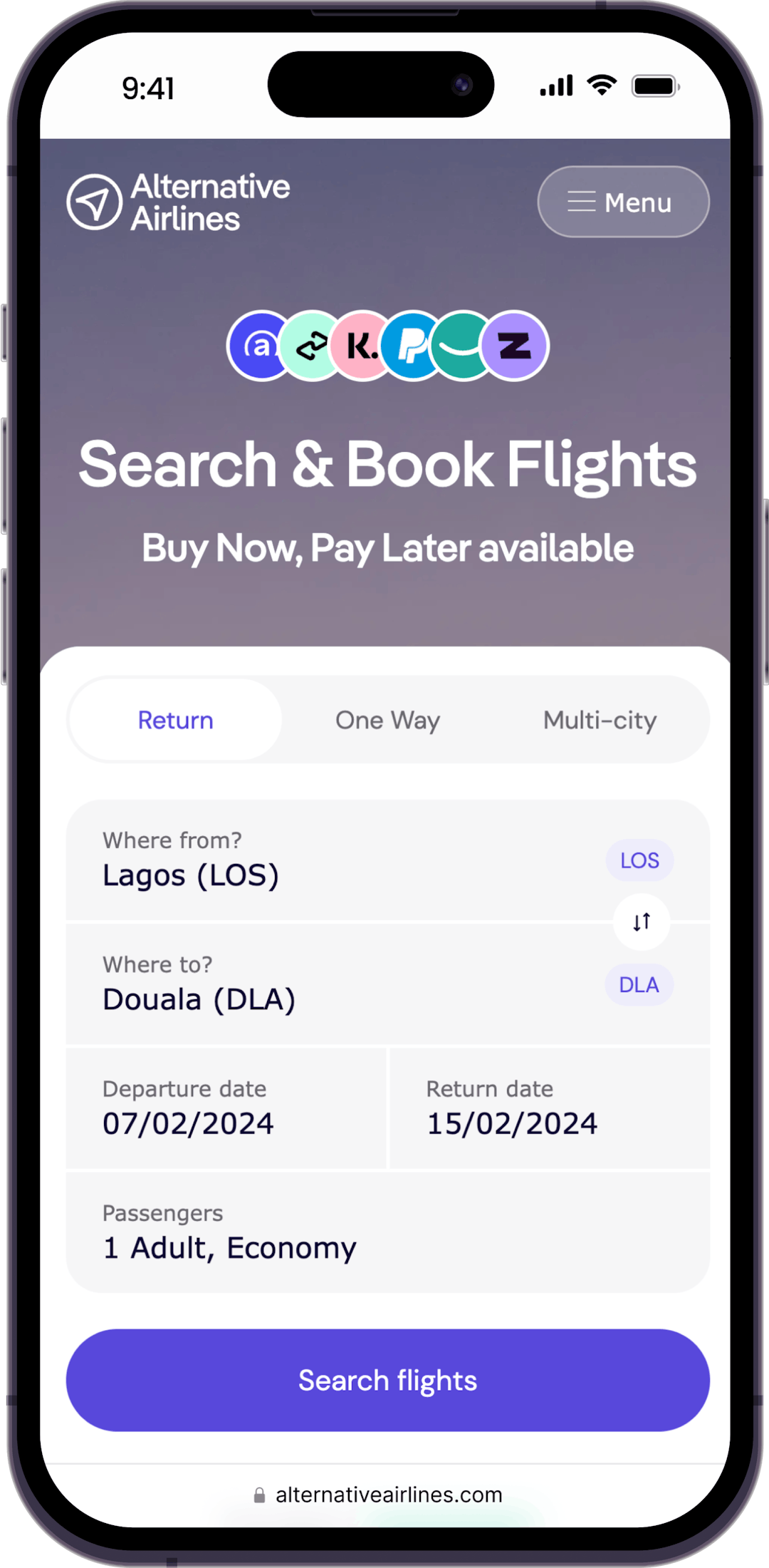Step 1 - How to book flights in Nigerian Naira