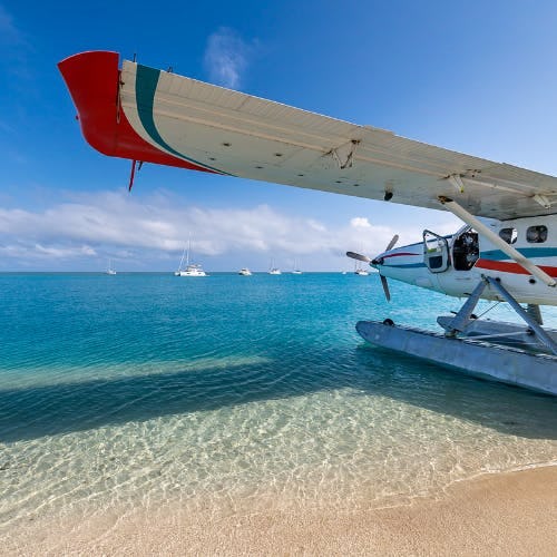 Plane landed on the Florida Keys.