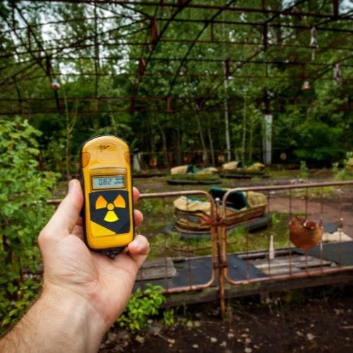 Radiation meter in Chernobyl