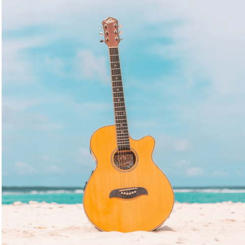 Guitar at beach