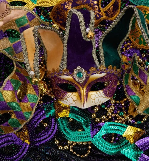 Mardi Gras face masks