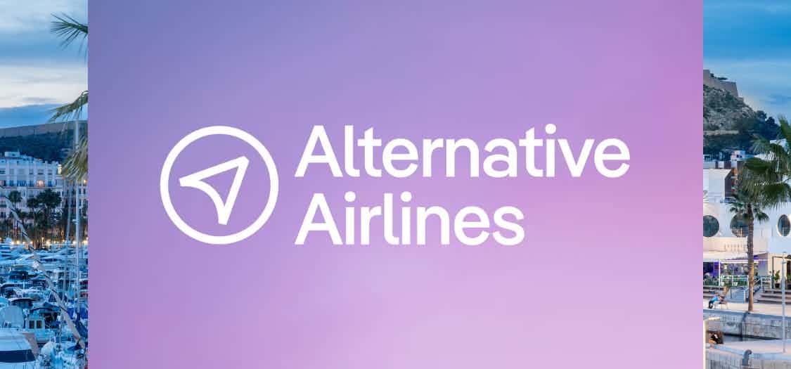 Picture of Sky at Sunset with Alternative Airlines Logo