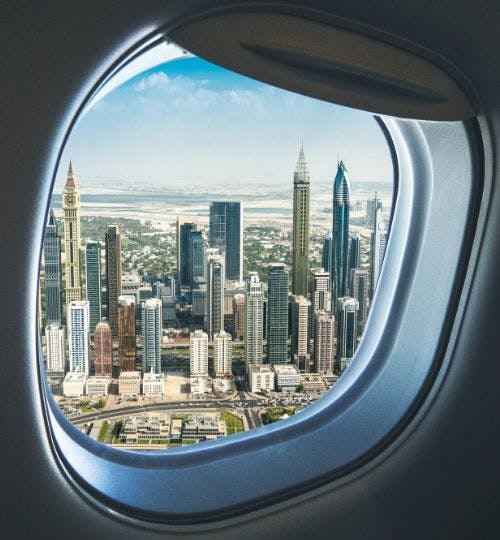 Image taken of Dubai from a plane