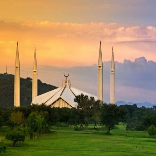 Shah Faisal Mosque in Islamabad, Pakistan