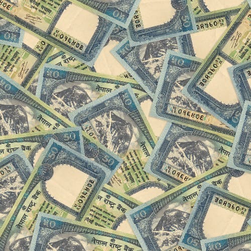 Stack of Nepalese Rupee 50NPR Notes