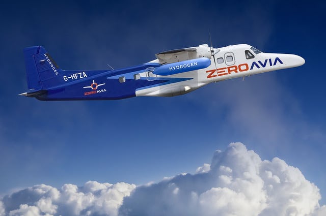 Picture of a Dornier 228 being tested by ZeroAvia